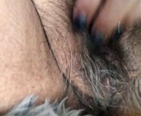 Mature Latina woman playing with my hairy pussy